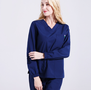 Uniformes médicaux d'hôpital pour hommes Veste à manches longues Spandex Scrubs Grande conception à la mode - Product Image 4