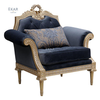 Nouveau design de meubles de canapé classique français rétro: combinaison de canapé de salon