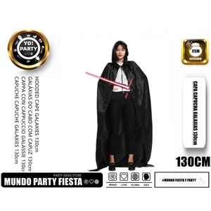 ชุดคอสตูมสำหรับเด็ก, เสื้อคลุมสตาร์วอร์สพร้อมฮู้ดปีกสีดำยาว1.3ม. - Product Image 1