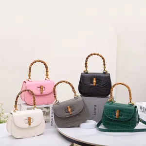 Fashion Crocodile pattern cow leather handbag luxury brand design ladies genuine leather crossbody hand bag for women