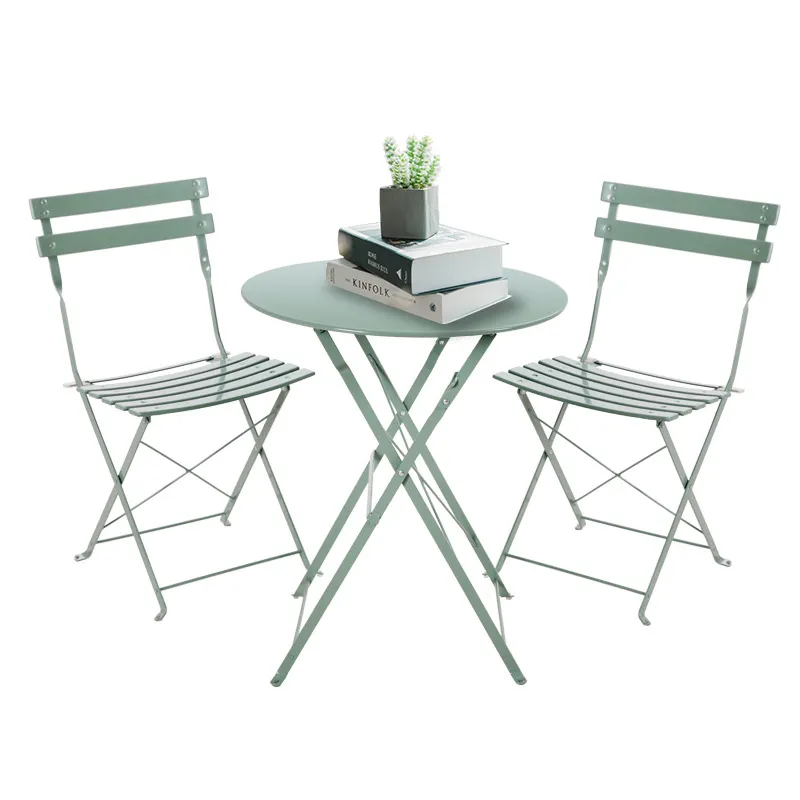 Französisch Bistro Metall Klapptisch und Stuhl Outdoor Gartenmöbel Set