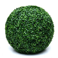 2 PCS 15.7 inch 4 Layers Artificial Plant Topiary Ball Faux Buis Boules Décoratives pour Jardin, Balcon, Jardin et Mariage
