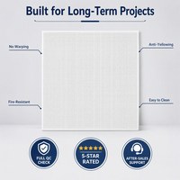 Plafond carré en aluminium imperméable, ignifuge, isolant thermique, insonorisant, anti-humidité, anti-moisissure, 600x600mm, finition brossée