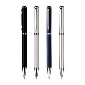 Delicate Promotion Twist Metal Ballpoint <b>Pen</b> Stylus Business Custom LOGO Black <b>White</b> - Product Image 1
