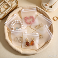 Pochettes zippées en PVC transparent et EVA givré auto-scellantes pour bijoux, boucles d'oreilles, colliers, bracelets, bagues et objets de collection