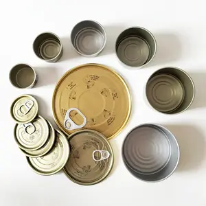 Atacado personalizado Anel Puxe Estojo Vazio Latas De Metal Food Grade Tinplate Tuna Chá Latas De Alumínio 60ML 100ML 180ML