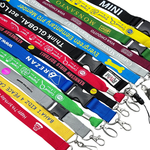 Custom Logo Polyester Lanyard Neck Strap with Metal Hook and Safety Buckle for ID Card Holder Corporate Event Promotional Use