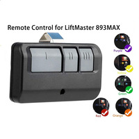 315/390MHz Liftmaster 893LM Télécommande de porte de garage compatible avec clip de visière pour bouton d'apprentissage rouge, orange, violet