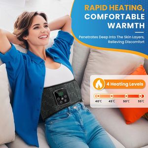 Massaggiatore Lombare Ricaricabile con Vibrazione, Cintura Massaggiante per la Parte Bassa della Schiena con Calore e Compressione d'Aria - Product Image 4