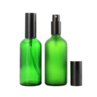 5ml 30ml 1oz 2oz 50ml 60ml Flacon pulvérisateur de brume fine en verre noir mat avec capuchon de pompe de pulvérisation pour laque pour cheveux