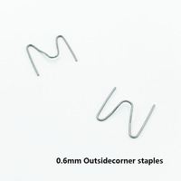 1200 pièces 0.8mm-0.6mm agrafes prédécoupées en plastique agrafeuse pour agrafeuse chaude broche et pince pour machine à souder en plastique pistolet à souder