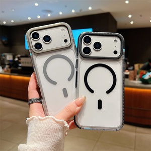 Fundas de Lujo para Teléfono Móvil 2024, Magnéticas, de TPU y Acrílico, Transparentes, Nuevo Diseño, Accesorio, Cubierta para PC, para iPhone 16 17 Pro Max, Tendencia - Product Image 2