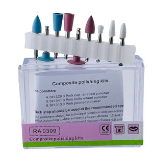 9 cái nha khoa Composite đánh bóng burs Kit <span class=keywords><strong>ra</strong></span> 0309 điện nguồn điện cho tốc độ thấp tay khoan - Product Image 1