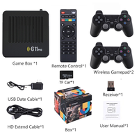 Manette de jeu G11 PRO 4K TV Connect 2.4G sans fil double, 64G/128G/256G, prise en charge de plusieurs langues, plus de 40000 jeux