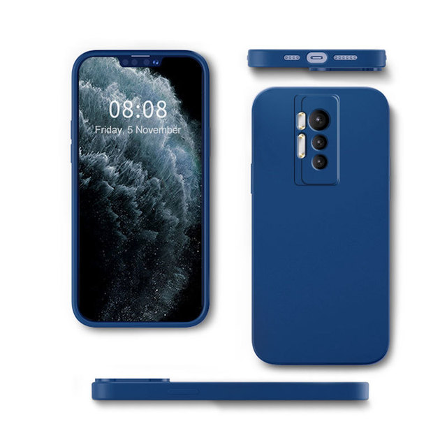 Full Coverage Silicone Straight Edge Mobile Cell Phone Case Cover for Tecno Spark 8P 8T 7 Pro 6 GO