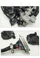 Kabel Servo Drive DB37 Konektor Male-Female Selubung PVC Kabel Transmisi Data Robot & Printer