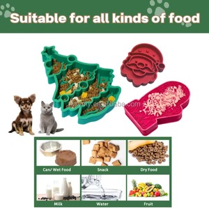 BPA Free Dog Silicone Slow Feeder Christmas Tree Pet Lick <b>Mat</b> Bowl for Holiday - Product Image 5