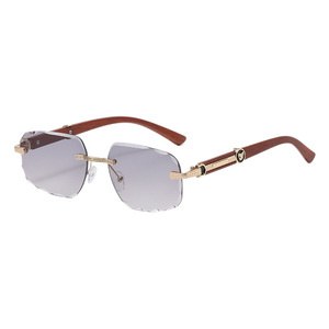 Gafas de Sol Fotocromáticas Sin Montura, Marco de Madera, UV400, Rectangulares, Unisex, Protección Solar para Adultos 2026 - Product Image 4