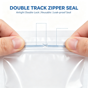 Clear Stand Up Zipper <b>Vacuum</b> <b>Bags</b> Resealable Reusable Airtight Packaging Pouch for Nuts Candy Food - Product Image 5