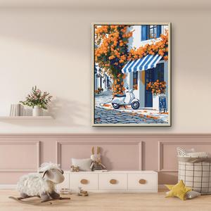 Huijie - <span class=keywords><strong>Pintura</strong></span> Acrílica Ecológica <span class=keywords><strong>de</strong></span> Paisajes y Mariscos por Números, Kit <span class=keywords><strong>de</strong></span> Lienzo Personalizado para Aficionados <span class=keywords><strong>Adultos</strong></span> - Product Image 5