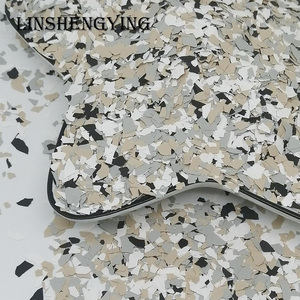 LSY Black/White/<b>Light</b> Yellow/<b>Light</b> Gray Epoxy Floor FlakesFloor Coatings for <b>Garage</b> Wall Interior and Exterior House Paint - Product Image 1
