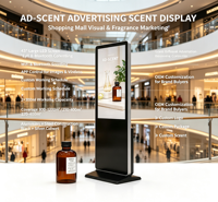 Diffuseur publicitaire à double parfum, écran LCD numérique 43 pouces, système d'affichage de parfum 2x500ml pour centres commerciaux, hôtels, usage commercial, OEM, ODM