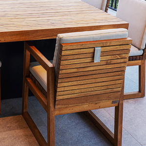 Ariely High-end <b>Garden</b> Patio Balcony Dining <b>Table</b> and Chair Set Outdoor Hotel Villa <b>Teak</b> Chair Furniture High-end Outdoor Dining - Product Image 5