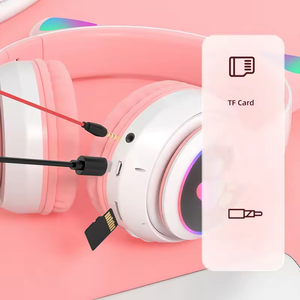 Auriculares inalámbricos Cat STN28 para juegos con sonido estéreo, auriculares STN 28 con sonido dinámico para teléfono móvil, regalos para chicas - Product Image 6