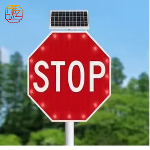 Nhà Máy Trực Tiếp Nhôm Điện Tử Nhấp Nháy Đường Chiếu Sáng Dấu Hiệu Dẫn Dấu Hiệu Giao Thông Năng Lượng Mặt Trời Powered Dẫn Dừng Dấu Hiệu Forroad An Toàn - Product Image 6