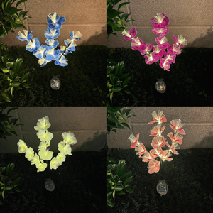Lampe à fibre à 12 têtes d'orchidées papillon pour jardin et cour intérieure. - Product Image 6