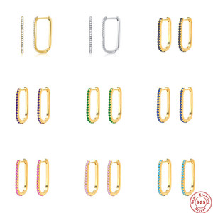 S925 Sterling Silver U-shaped Personalized Trend Earrings <b>Cross</b>-border Best-selling Fashion Simple Hoop Earrings - Product Image 2