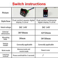 Chauffe-siège de voiture en fil d'alliage universel 12V avec affichage numérique, contrôle double à 5 niveaux, tapis chauffant pour voiture, SUV, camion, fourgonnette