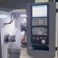 Tour CNC horizontal à haute stabilité avec diamètre de rotation maximal de 300 mm, contrôleur FANUC, tour CNC de haute précision à 3 axes, modèle de bureau