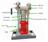Petite presse à huile hydraulique manuelle portable pressée à froid olives graines de lin soja noix de coco graines de sésame extracteur d'huile machine