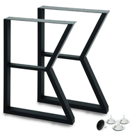 2 pièces de pieds de table carrés en métal, style nordique, pour meubles DIY, accessoires et pièces pour tables basses