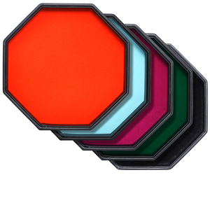 Velours en cuir PU pour rouler les dés plateau de rangement avec dés multicolore octogone dés plateau roulant ensemble pour jeux de table - Product Image 6