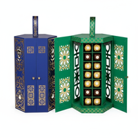 Boîte cadeau en carton biodégradable personnalisée, lamination mate, feuille d'or, matériaux recyclés, emballage de luxe pour chocolats et bonbons