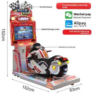 Équipement <span class=keywords><strong>de</strong></span> divertissement d'arcade, jeu <span class=keywords><strong>de</strong></span> course interactif 3D à un joueur, modèle Road Knight, pour aire <span class=keywords><strong>de</strong></span> <span class=keywords><strong>jeux</strong></span>, supermarché, usage commercial - Product Image 5