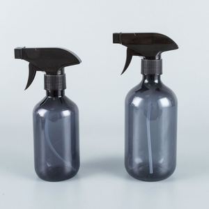 Bouteille pulvérisateur d'eau en plastique PET ambré/vert de haute qualité, populaire, 300ml, 400ml, 500ml, avec bouchon déclencheur noir à large ouverture de 28mm - Product Image 4