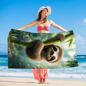 3D kỹ thuật số in ấn động vật nén bãi biển Khăn Thiết kế sang trọng nhanh chóng khô cát miễn phí tùy chỉnh in sợi nhỏ thể thao khăn tắm - Product Image 5