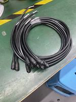 Cable de PVC M16 para exteriores, conector impermeable IP66/IP67, 2, 3, 4, 5 pines, rosca macho, hembra, 10A, corriente nominal, contacto de latón