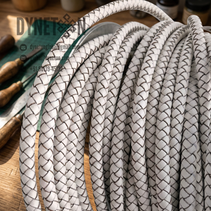 9mm Braided <b>Leather</b> Cord for Jewelry Making Necklace <b>Bracelets</b> Fashion Accessories Full-Grain Original <b>Leather</b> Making Supply - Product Image 1
