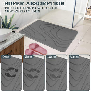 Alfombrilla de baño de piedra de diatomita antideslizante gris de 23,6 '*' 15,4 "al por mayor, alfombrilla de baño de piedra de alta calidad, alfombrilla de baño de secado rápido para ducha de baño - Product Image 2