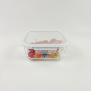 1100ML a prueba de fugas hermética de la preparación de la comida contenedores de vidrio <span class=keywords><strong>para</strong></span> alimentos con tapa de PP - Product Image 2