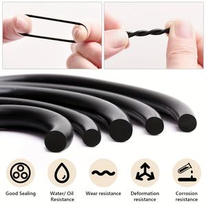 Kit de joints toriques en caoutchouc nitrile, 990 pièces, 20 tailles, joints métriques pour applications sur arbres et gaz - Product Image 5