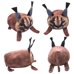 หมอนตุ๊กตาตัวการ์ตูนสีดำ Kawaii Long Big <span class=keywords><strong>Floppa</strong></span>,ตุ๊กตาแมวของเล่นยัดไส้ - Product Image 1