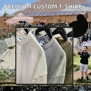 Camiseta Oversize para Hombre, 250 g/m², Lavada, 100% Algodón, Cuello Redondo, Tejido de Punto, Diseño Gráfico Personalizado, Estilo Urbano - Product Image 2
