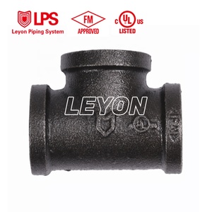 FM UL Verzinkte Schwarze Schmiedeeisen-Rohrverschraubungen, Winkel, T-Stück, Muffe, Union BSP NPT ISO 49 EN 10242 ASTM A197 OEM - Product Image 1