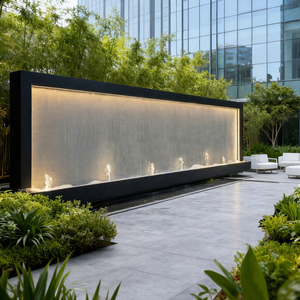 Cascata d'Acqua Personalizzata <span class=keywords><strong>in</strong></span> Acciaio Inox di Grandi Dimensioni, Decorazione Paesaggistica per Interni ed Esterni - Product Image 5