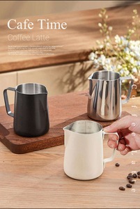304 stainless steel coffee <b>milk</b> <b>frother</b> set with handheld <b>frother</b> and scale measuring tool - Product Image 6